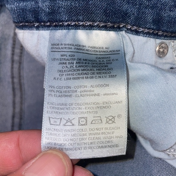Levi’s Signature jeans 👖 Maternity Jeans sz 12M Modern Straight leg blue denim - Picture 11 of 12